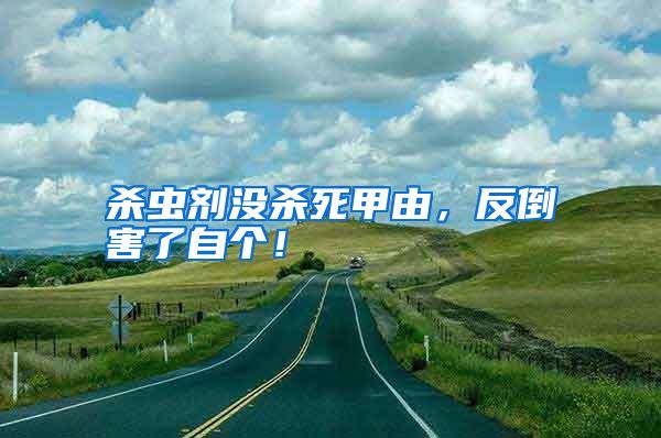 殺蟲劑沒殺死甲由,反倒害了自個(gè)!
