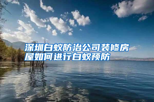 深圳白蟻防治公司裝修房屋如何進行白蟻預(yù)防
