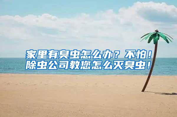 家里有臭蟲(chóng)怎么辦?不怕!除蟲(chóng)公司教您怎么滅臭蟲(chóng)!
