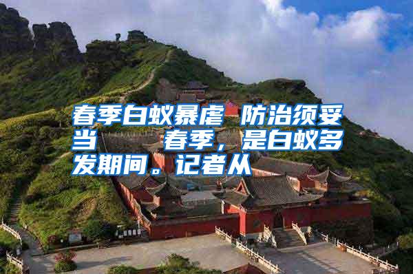 春季白蟻暴虐 防治須妥當 春季,是白蟻多發(fā)期間。記者從