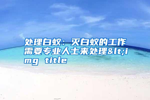處理白蟻：滅白蟻的工作需要專業(yè)人士來處理<img title