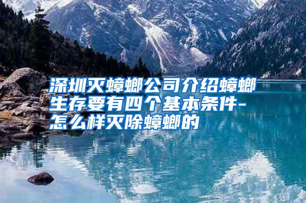 深圳滅蟑螂公司介紹蟑螂生存要有四個基本條件-怎么樣滅除蟑螂的