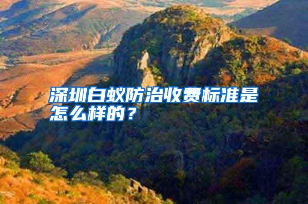 深圳白蟻防治收費標準是怎么樣的?